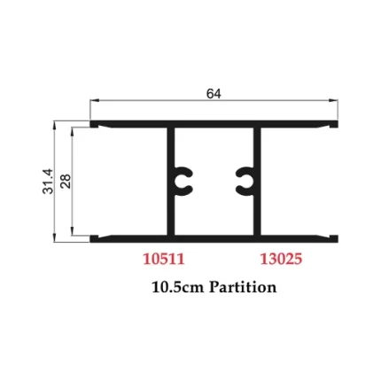 10.5 cm Partition Top - 10511 13025