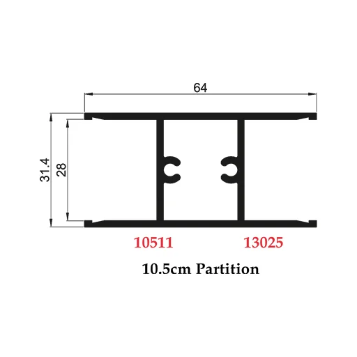 10.5cm Partition 10.5 cm Partition Top - 10511 13025