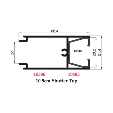 10.5 cm Shutter Top - 10506 10485