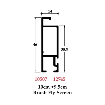 10 cm + 9.5 cm Brush Fly Screen - 10507 12745