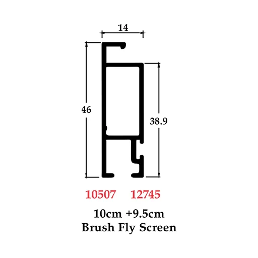 10cm +9.5cm Brush Fly Screen 10.5 cm Fly Screen Top - 10507 12745