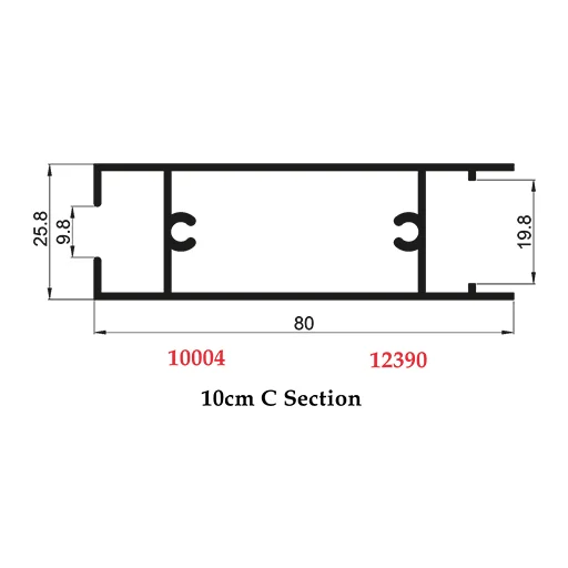 10cm C Section 1 10 cm C Section - 10004 12390
