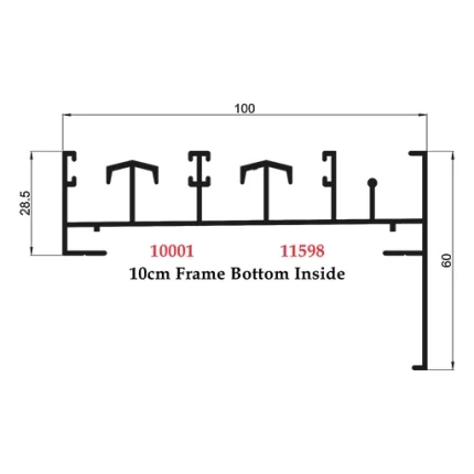 10 cm Frame Bottom Inside - 10001 11598