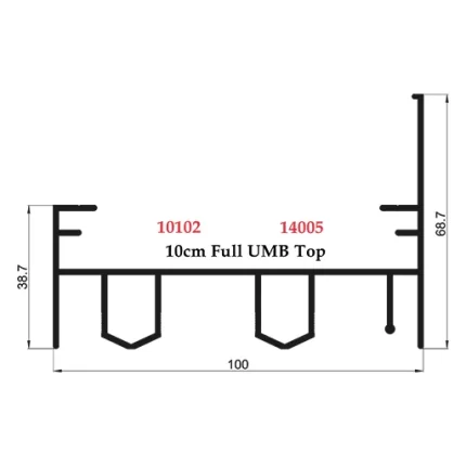 10 cm Full UMB Top - 10102 14005