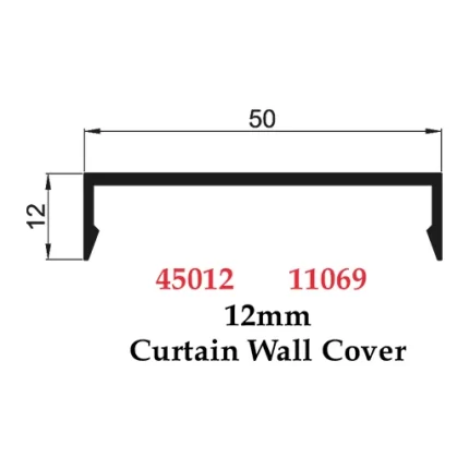 12mm Curtain Wall Cover - 45012 11069