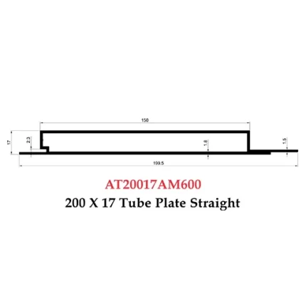 200 X 17 Tube Plate Straight - AT20017AM600
