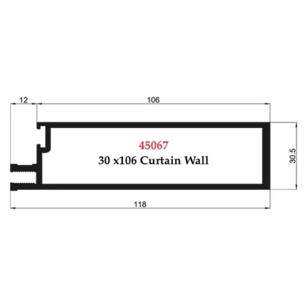30 x 106 Curtain Wall - 45067
