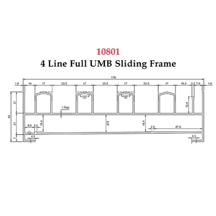 4 Line Full UMB Sliding Frame