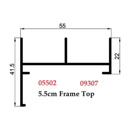 5.5 cm Frame Top - 05502 09307