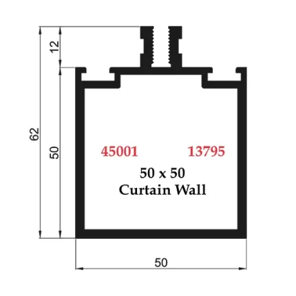 50 x 50 Curtain Wall - 45001 13795