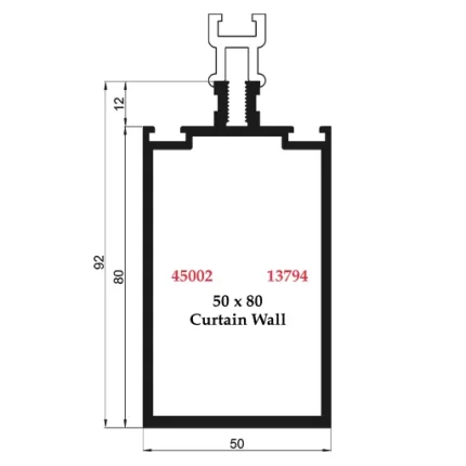 50 x 80 Curtain Wall - 45002 13794