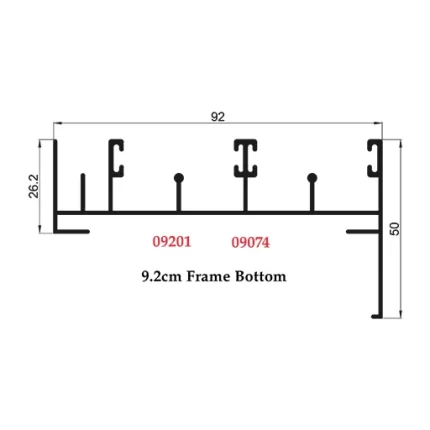9.2 cm Frame Bottom - 09201 09074