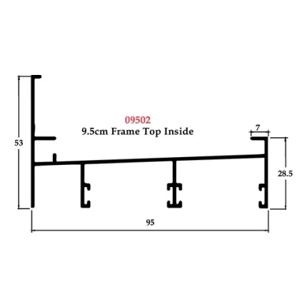 9.5 cm Frame Top Inside - 09502