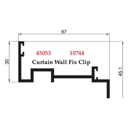 Curtain Wall Fix Clip - 45053 10744