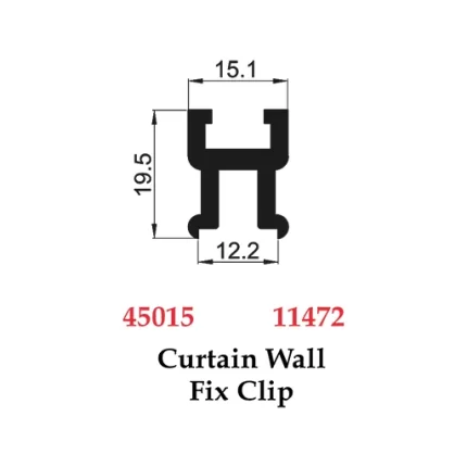 Curtain Wall Fix Clip - 45015 11472