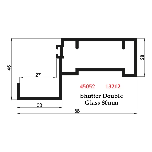 Shutter Double Glass 80mm Shutter Double Glass 80mm - 45052 13212