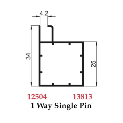 1 Way Single Pin - 12504 13813