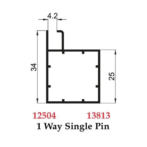 1 Way Single Pin 1 Way Single Pin - 12504 13813