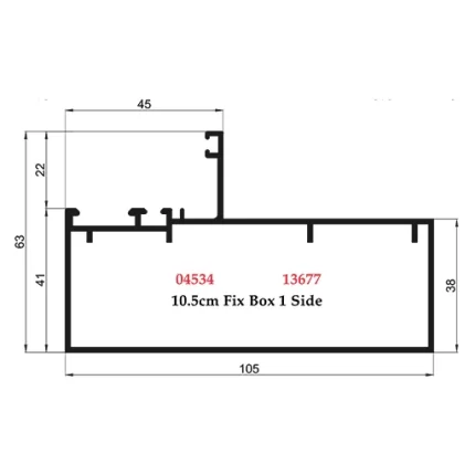 10.5 cm Fix Box 1 Side - 04534 13677