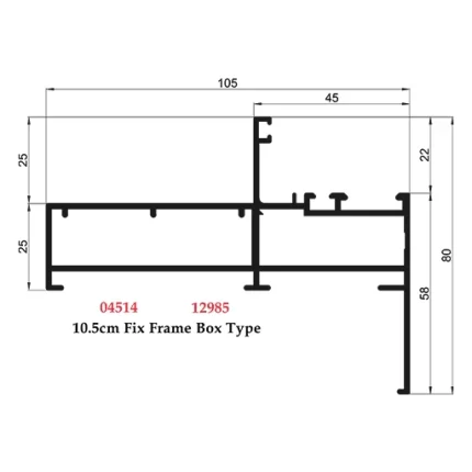 10.5 cm Fix Frame Box Type - 04514 12985