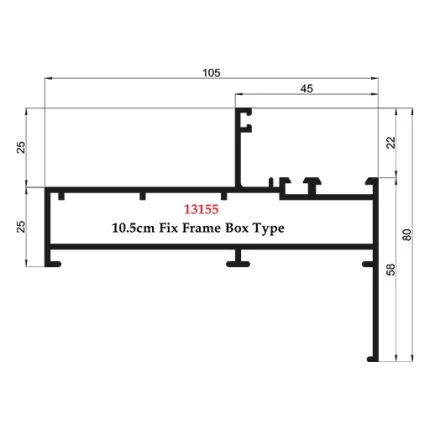 10.5 cm Fix Frame Box Type - 13155