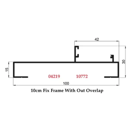10 cm Fix Frame With Out Overlap - 04219 10772