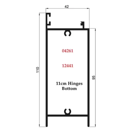 11 cm Hinges Bottom - 04261 12441