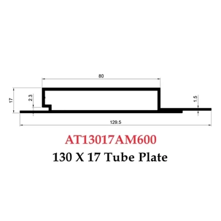 130 X 17 Tube Plate - AT13017AM600