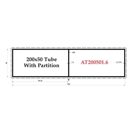 200*50 Tube With Partition - AT200501.6