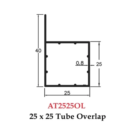 25 x 25 Tube Overlap - AT2525OL