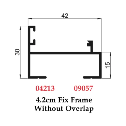 4.2 cm Fix Frame Without Overlap - 04213 09057
