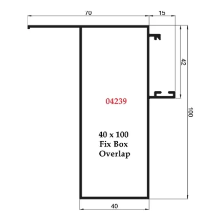 40 x 100 Fix Box Overlap - 04239
