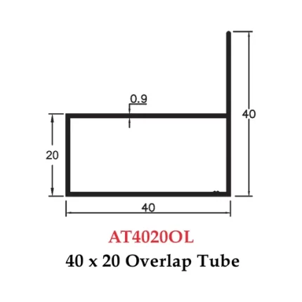 40 x 20 Overlap Tube - AT4020OL