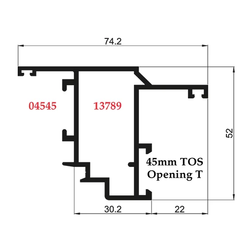 45mm TOS Opening T 45mm TOS Opening T - 04545 13789
