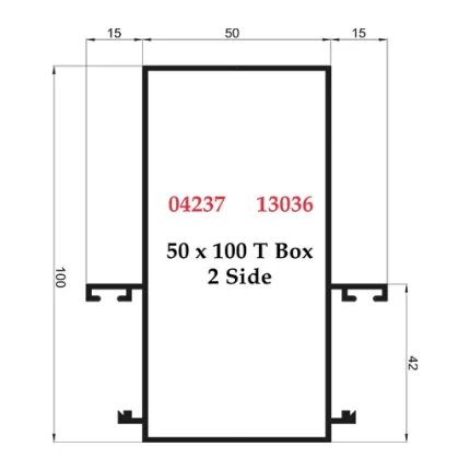 50 x 100 T Box 2 Side - 04237 13036