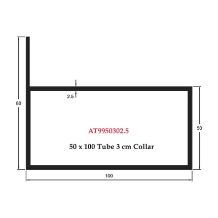 50 x 100 Tube 3 cm Collar - AT9950302.5