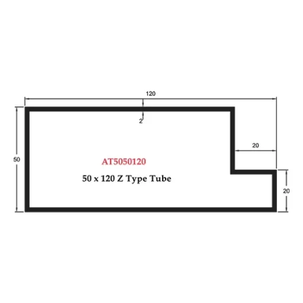50 x 120 Z Type Tube - AT5050120