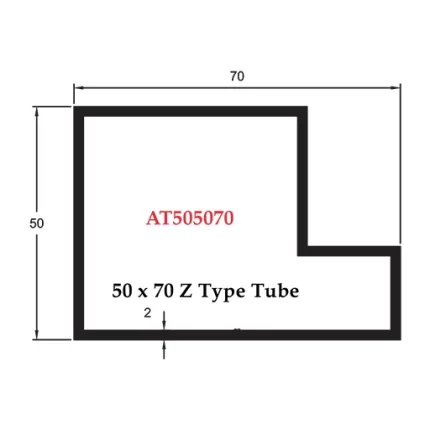 50 x 70 Z Type Tube - AT505070