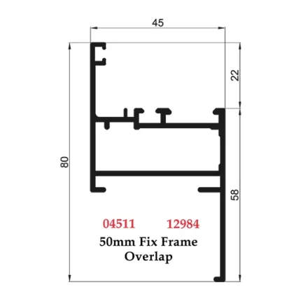 50mm Fix Frame Overlap - 04511 12984