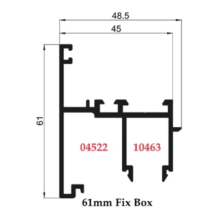 61mm Fix Box - 04522 10463