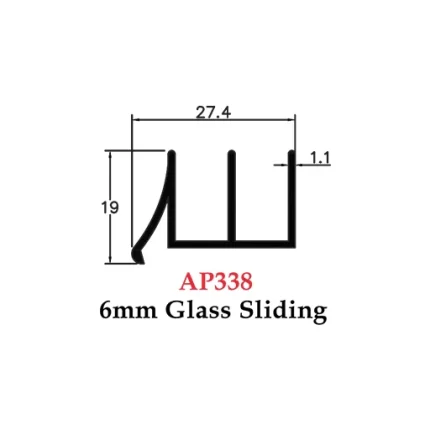 6mm Glass Sliding - AP338