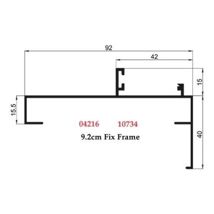 9.2 cm Fix Frame - 04216 10734