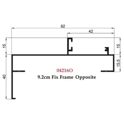 9.2 cm Fix Frame opposite - 04216O