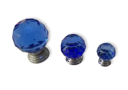 Blue Crystal Knob 40mm Hi-Tech