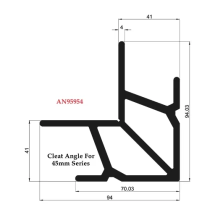 Cleat Angle For 45mm Series – AN95954 12865