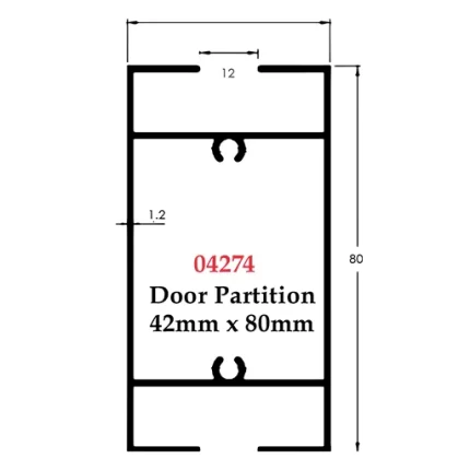Door Partition 42mm x 80mm - 04274