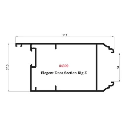 Elegent Door Section Big Z – 04309
