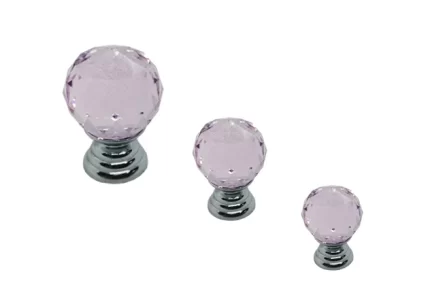 Light Pink Crystal Knobs
