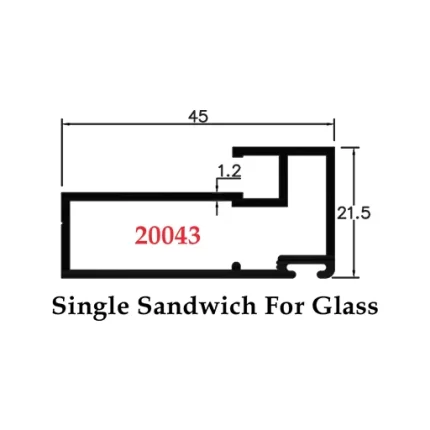 Single Sandwich For Glass - 20043