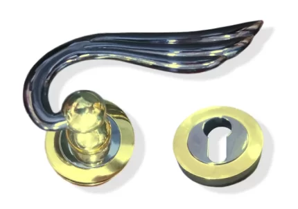 Wooden Door Handle Gold & Greyish